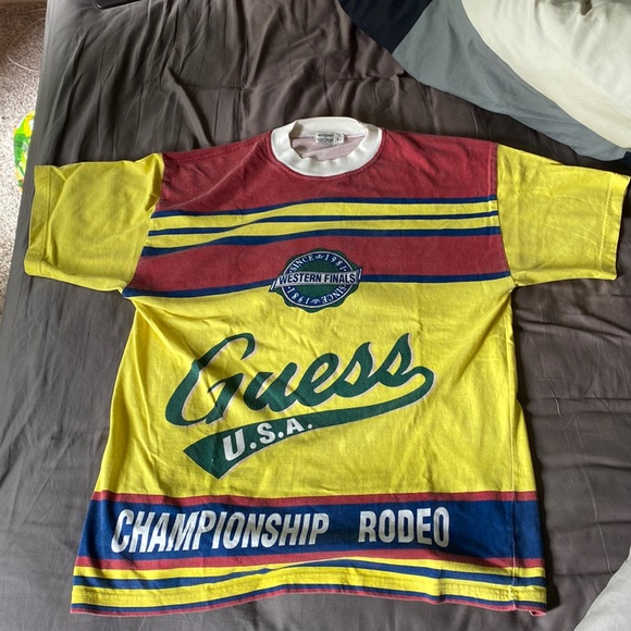 Vintage Guess by Georges Marciano Championship Rodeo T shirt Rare - Picture 1 of 4